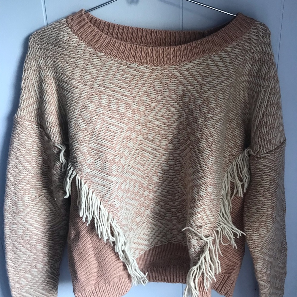 Madewell Reverse Diamond Frill Sweater